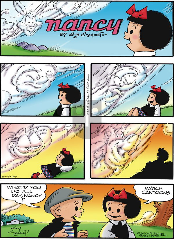 Nancy on Sunday October 15, 2017 Comic Strip