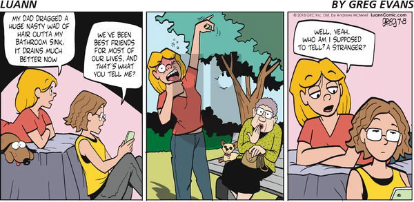 Luann on Sunday July 8, 2018 Comic Strip