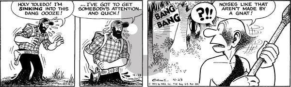 Alley Oop on Friday August 6, 1976 Comic Strip