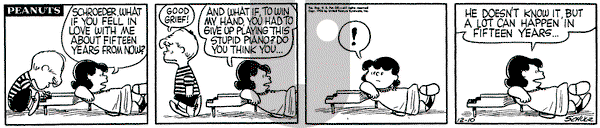 Peanuts on Sunday April 15, 1962 Comic Strip