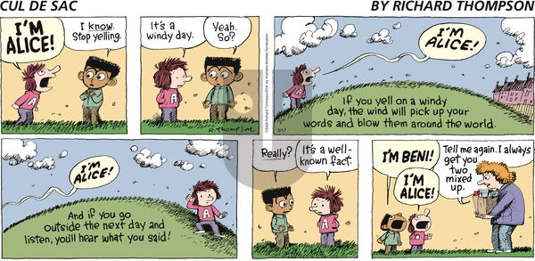 Cul de Sac - Sunday March 17, 2019 Comic Strip