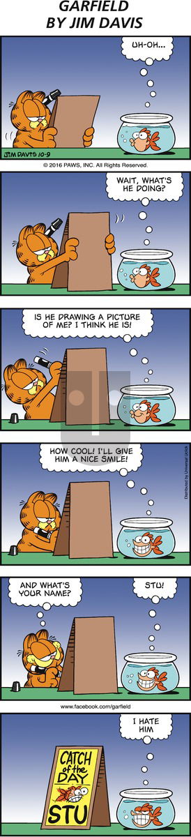 Garfield on Sunday October 9, 2016 Comic Strip
