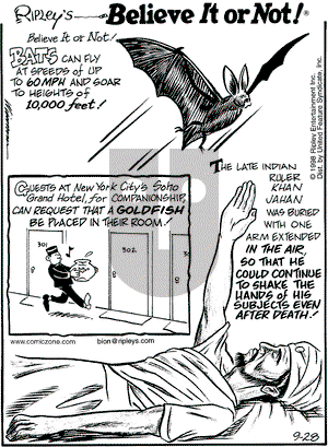 Ripley's Believe It or Not - Monday September 28, 1998 Comic Strip