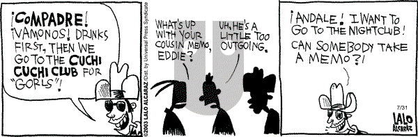 La Cucaracha on Thursday July 31, 2003 Comic Strip