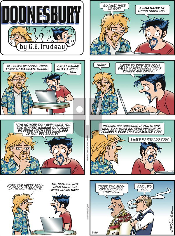 Doonesbury on Sunday March 20, 2016 Comic Strip
