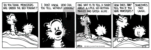 Calvin and Hobbes on Monday December 19, 1988 Comic Strip