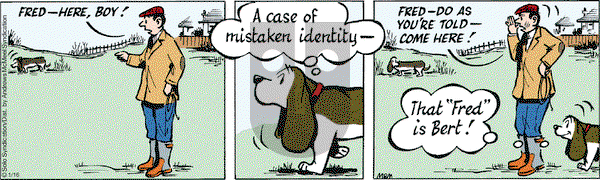 Fred Basset on Thursday January 16, 2020 Comic Strip