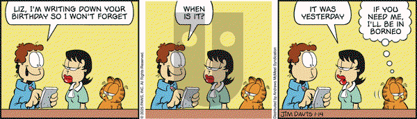 Garfield - Tuesday January 14, 2025 Comic Strip