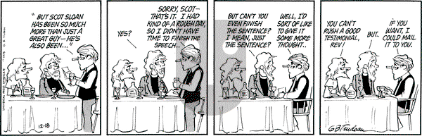 Doonesbury on Thursday December 18, 1975 Comic Strip