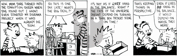 Calvin and Hobbes on Wednesday November 19, 2014 Comic Strip