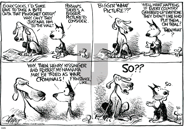 Pat Oliphant - Thursday December 3, 1998 Comic Strip
