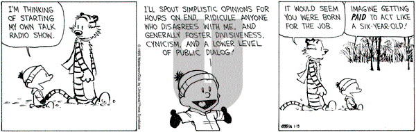 Calvin and Hobbes on Thursday January 19, 1995 Comic Strip