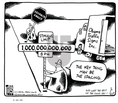 Tom Toles on Tuesday February 24, 2009 Comic Strip