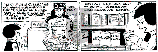 Nancy on Friday March 19, 2004 Comic Strip
