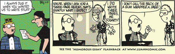 Luann on Wednesday May 21, 2014 Comic Strip