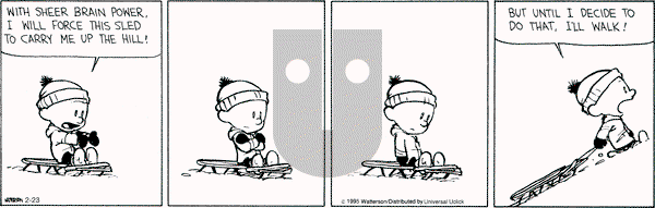 Calvin and Hobbes on Monday February 23, 2015 Comic Strip