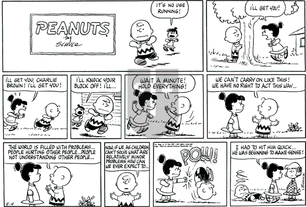 Peanuts - Sunday August 4, 1963 Comic Strip