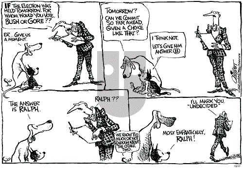 Pat Oliphant on Tuesday October 17, 2000 Comic Strip