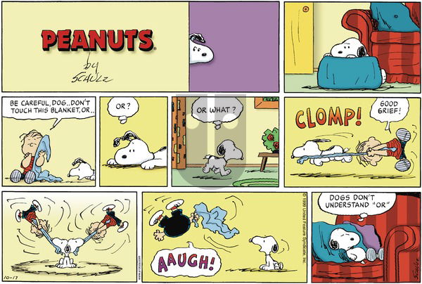 Peanuts on Sunday October 17, 1999 Comic Strip