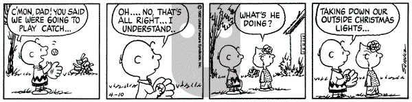 Peanuts on Saturday April 10, 1982 Comic Strip