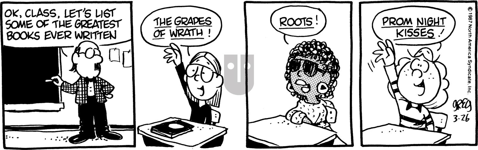 Luann - Thursday March 26, 1987 Comic Strip