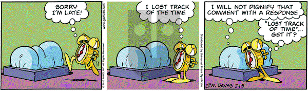 Garfield on Monday February 15, 2010 Comic Strip