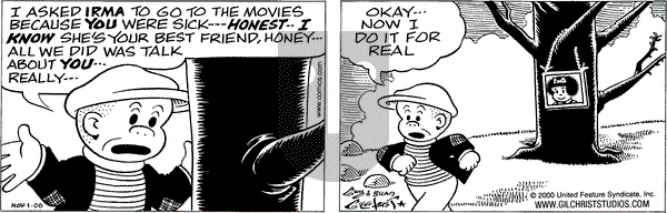 Nancy on Wednesday November 1, 2000 Comic Strip