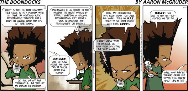 The Boondocks on Sunday October 1, 2006 Comic Strip