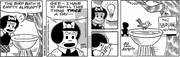 Nancy on Wednesday July 25, 2001 Comic Strip