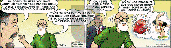 Alley Oop on Monday July 29, 2013 Comic Strip