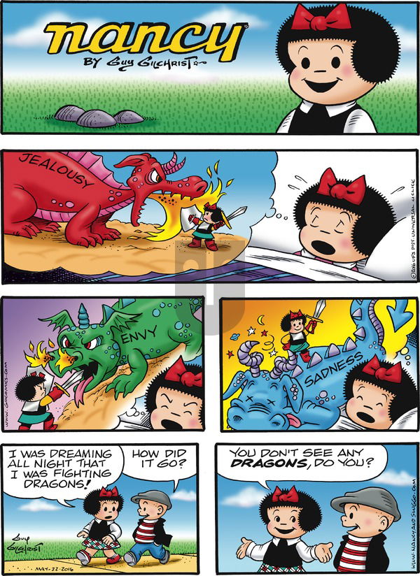 Nancy on Sunday May 22, 2016 Comic Strip