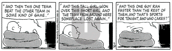 Peanuts on Thursday September 28, 1995 Comic Strip