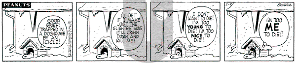 Peanuts - Tuesday February 9, 1960 Comic Strip