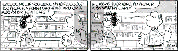 Drabble on Tuesday May 28, 2002 Comic Strip