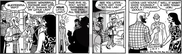 Alley Oop on Saturday September 7, 1968 Comic Strip