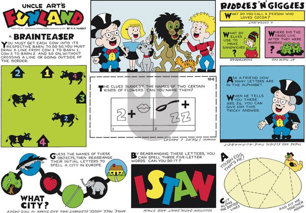 Uncle Art's Funland on Sunday October 8, 2023 Comic Strip