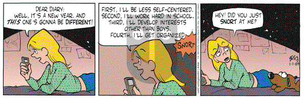 Luann on Monday January 1, 2007 Comic Strip