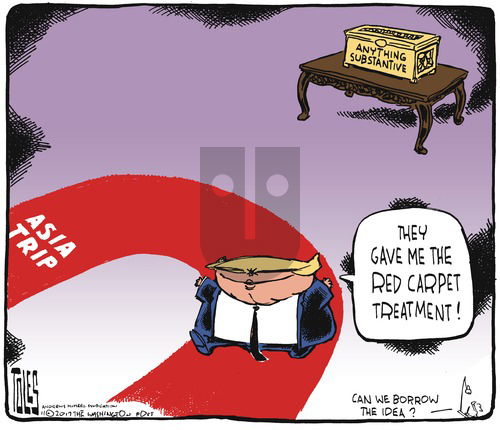 Tom Toles on Sunday November 19, 2017 Comic Strip