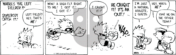 Calvin and Hobbes - Tuesday May 1, 1990 Comic Strip