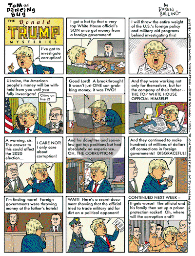 Tom the Dancing Bug on Monday October 7, 2019 Comic Strip