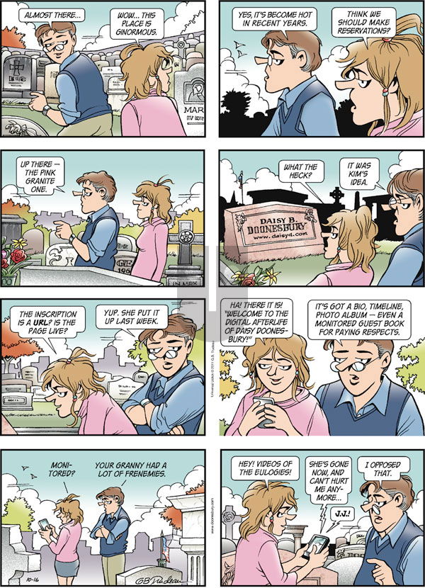 Doonesbury on Sunday October 16, 2011 Comic Strip