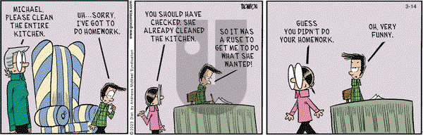 Grand Avenue on Tuesday March 14, 2023 Comic Strip