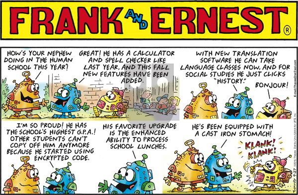 Frank and Ernest on Sunday September 27, 2015 Comic Strip