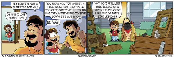 AJ and Magnus - Sunday April 3, 2016 Comic Strip