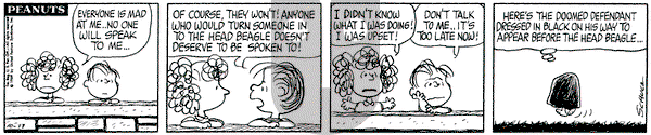 Peanuts on Friday October 17, 1969 Comic Strip
