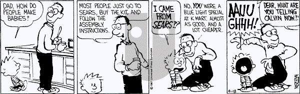 Calvin and Hobbes - Saturday April 18, 1987 Comic Strip