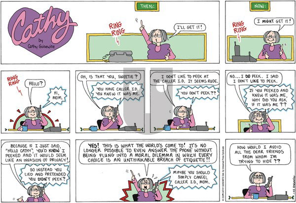 Cathy Classics on Sunday January 25, 2009 Comic Strip