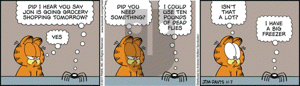 Garfield - Tuesday November 7, 2017 Comic Strip