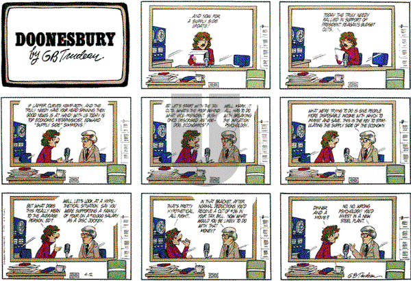 Doonesbury on Sunday April 12, 1981 Comic Strip
