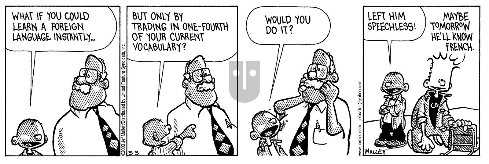 Frazz - Monday March 3, 2003 Comic Strip